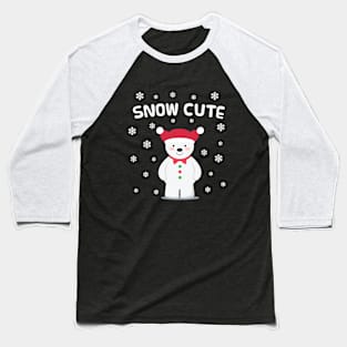 Cute Bear Christmas Baseball T-Shirt